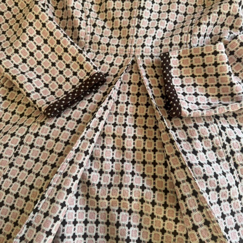Neesh By D.A.R. Whimsical Coquette Blazer Rose Brown Parisian Chic Preppy Sz M - Picture 7 of 16